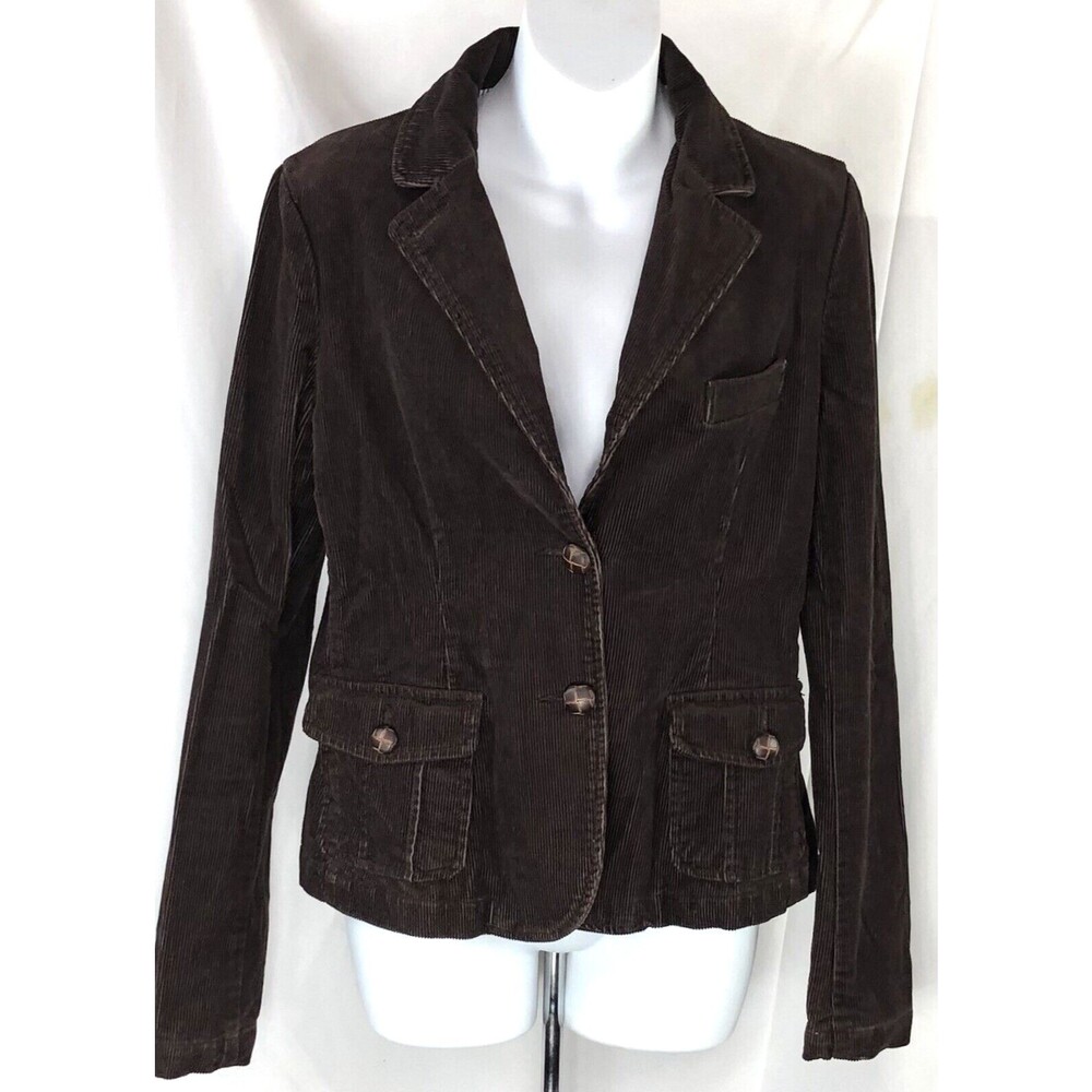Vintage blazer jacket M Brown Corduroy 2 button Academia Y2K Preppy Career